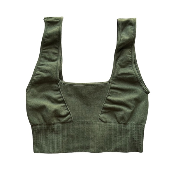 •SOLD• Free People Movement Square Neck Good Karma Bra in Secret Moss Size XS/S - Picture 3 of 6